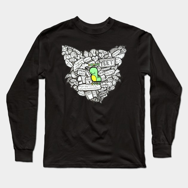 Chan's Room Doodle (Black) Long Sleeve T-Shirt by thevampywolf